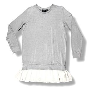 Cynthia Rowley Pleated Ruffle Shirt Dress Sz M